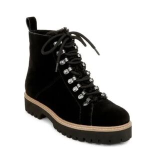 NEW Splendid Karissa Black Suede Lace-Up Boot Size 9